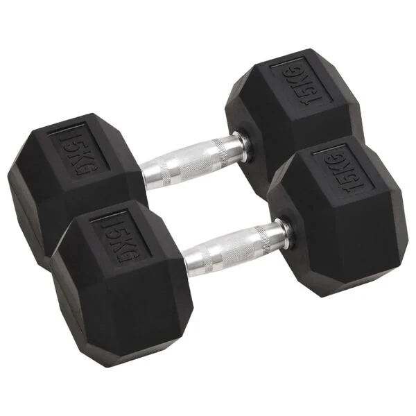 Hantlar 2 st 30 kg totalt gjutjärn